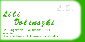 lili dolinszki business card